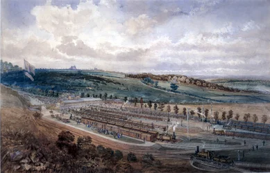 Epsom Station on Derby Day, 1878